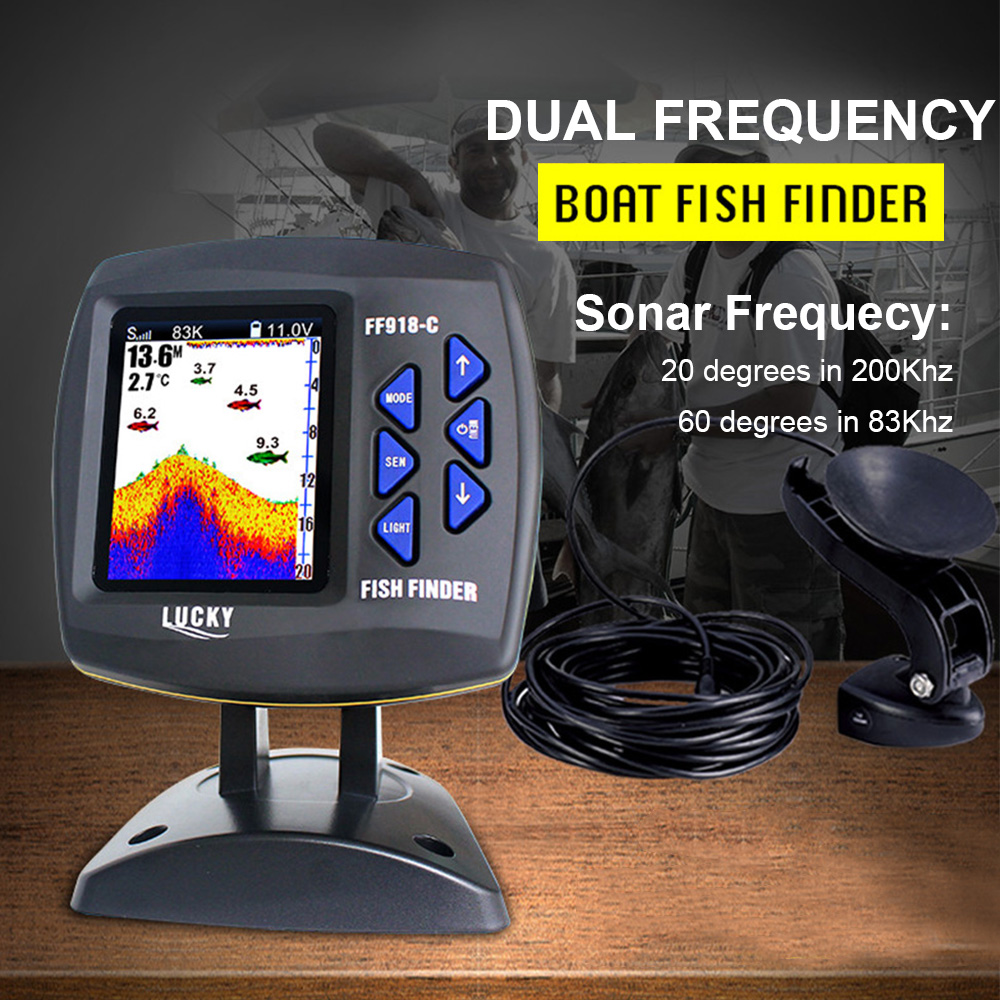 FF918-C100DS Color Screen Wire - огляд і ціна Fishing Boat Depth Finder