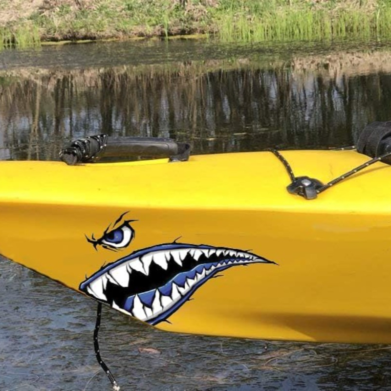 2PCS Shark Teeth Mouth Boat St - огляд і ціна Fishing Boat Trailer