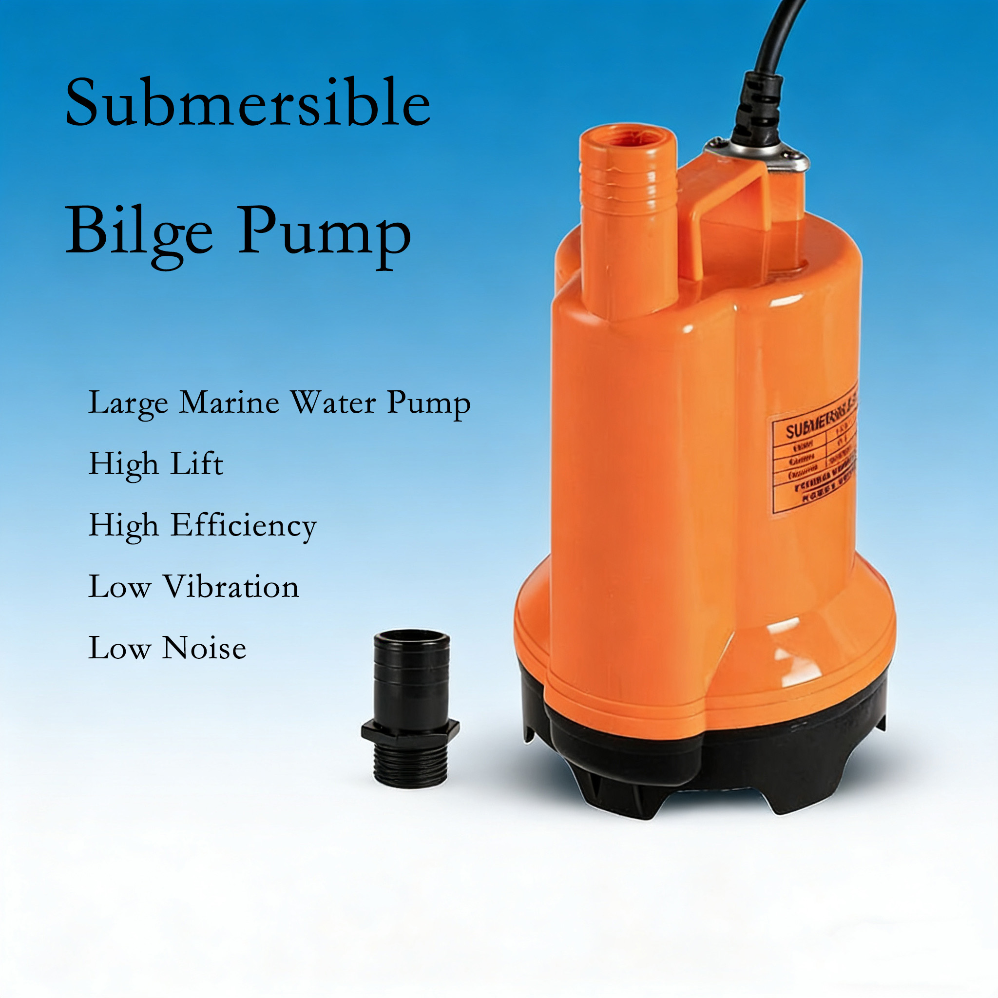 12V DC Submersible Water Pump, - огляд і ціна Fishing Boat Bilge Pump